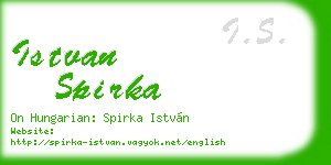 istvan spirka business card